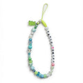 Colorful beaded "Taylor Swift" phone charm with green gummy bear charm – product view