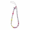 Colorful beaded "Taylor Swift" phone charm with green gummy bear charm – product view