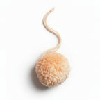 Orange cotton and polyacrylic yarn pom pom charm – product view