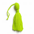 Neon yellow cotton and nylon tassel charm – product view